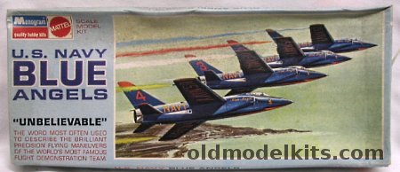 Monogram 1/101 F-11F (F11F) Tiger Blue Angels - 4 Aircraft with Special Stand, 6823 plastic model kit